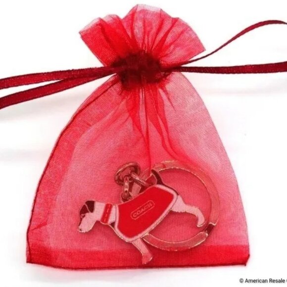 COACH Signature Jack Russel Terrier Handbag Charm Keychain Fob-Style 7321 - Picture 6 of 6